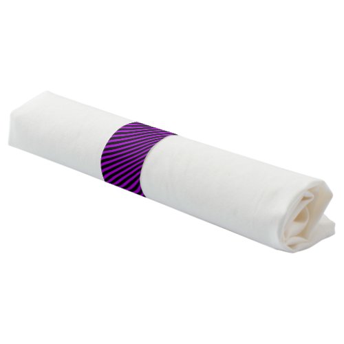 Purple  Black Stripes  Napkin Bands