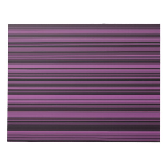 Purple Black Stripes Notepad (Front)