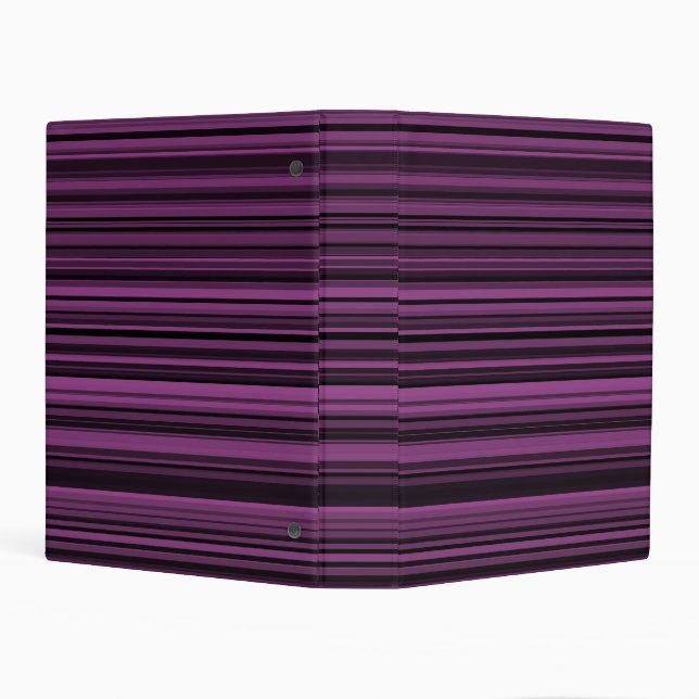 Purple Black Stripes Pattern Mini Binder (Background)