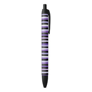Purple Black Stripes Pen
