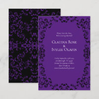 Purple & Black Swirl Gothic Wedding
