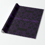Purple & Black Swirl Gothic Wedding Wrapping Paper<br><div class="desc">Our beautiful swirl design lends a modern element to this purple and black gothic wedding collection.  Perfect for a dark themed wedding or Halloween affair.</div>