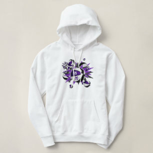 purple black team colors girls basketballs stars hoodie