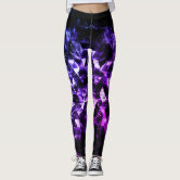 Holographic Cyber Blue Sci-Fi Panel Leggings