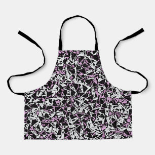 Purple Black Triangle Pattern Apron
