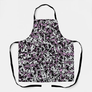Purple Black Triangle Pattern Apron