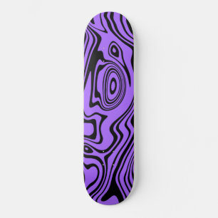Purple Black Waves Skateboard or Choose Color