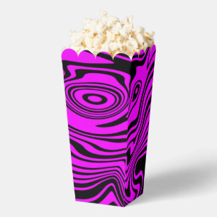 Purple Black Wavy Striped Popcorn Boxes