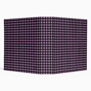 Purple Black Weave Pattern 3 Ring Binder