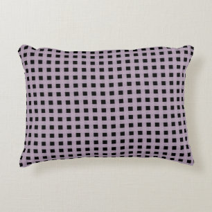 Purple Black Weave Pattern Accent Pillow