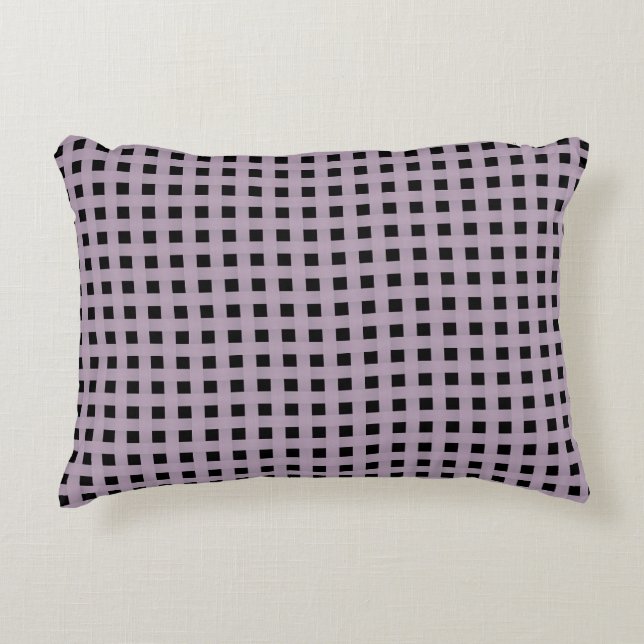 Purple Black Weave Pattern Accent Pillow (Front)