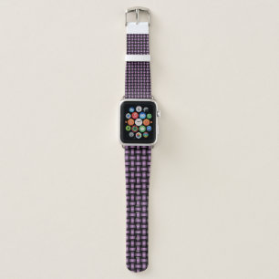 Purple Black Weave Pattern Apple Watch Band