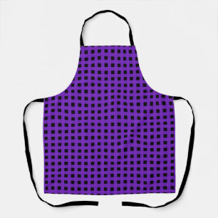Purple Black Weave Pattern Apron