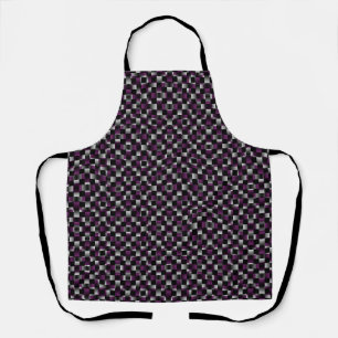 Purple Black Weave Pattern Apron