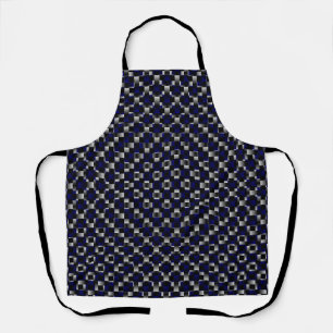 Purple Black Weave Pattern Apron