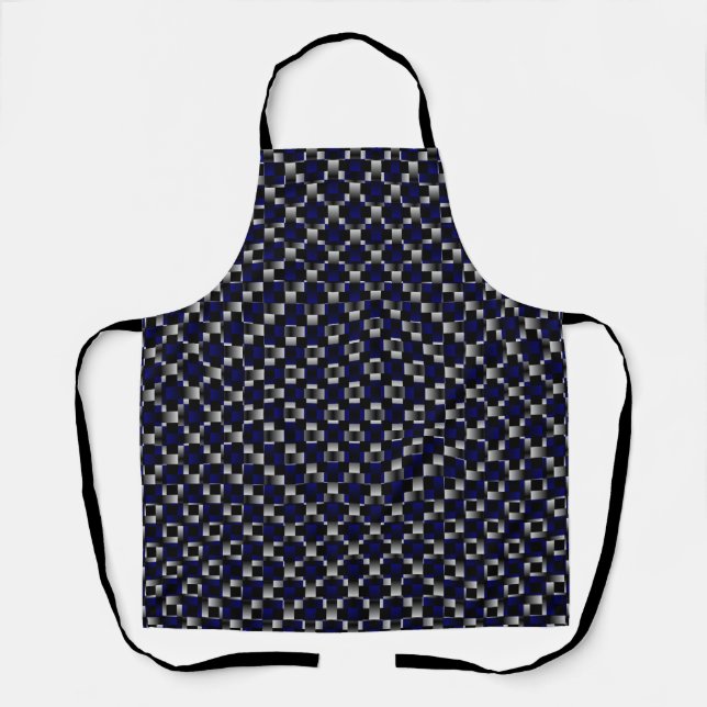 Purple Black Weave Pattern Apron (Front)