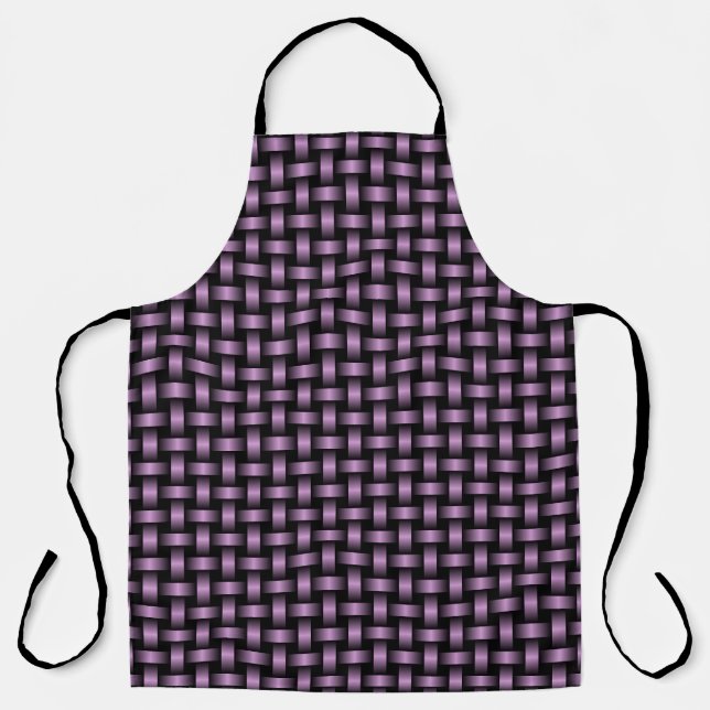 Purple Black Weave Pattern Apron (Front)
