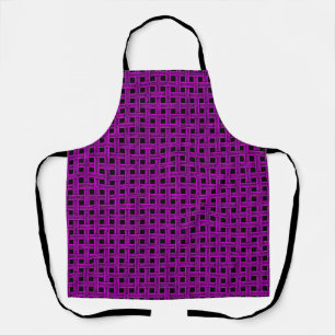 Purple Black Weave Pattern Apron