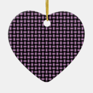 Purple Black Weave Pattern Ceramic Ornament