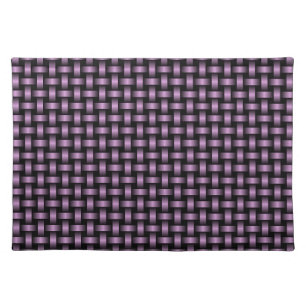 Purple Black Weave Pattern Cloth Placemat