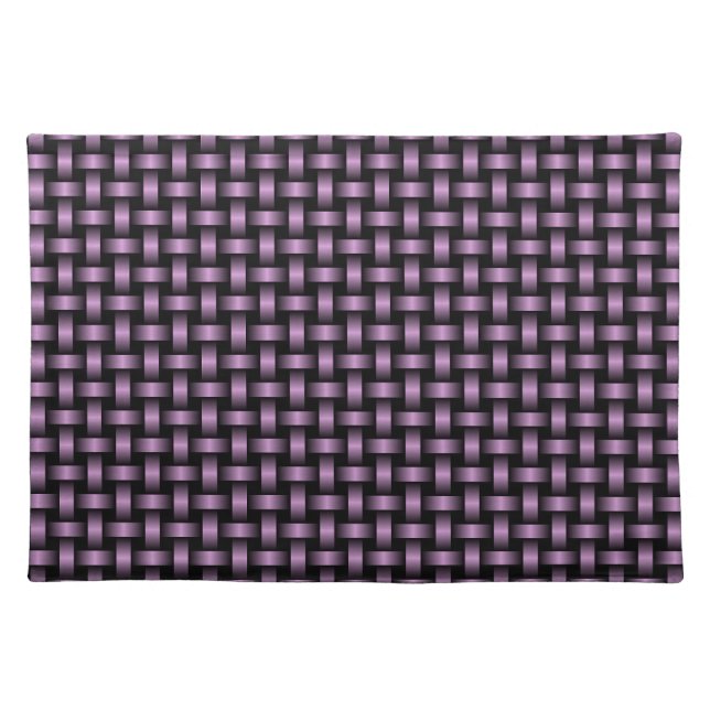 Purple Black Weave Pattern Cloth Placemat (Front)