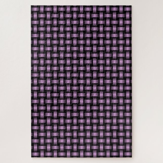 Purple Black Weave Pattern Jigsaw Puzzle (Vertical)