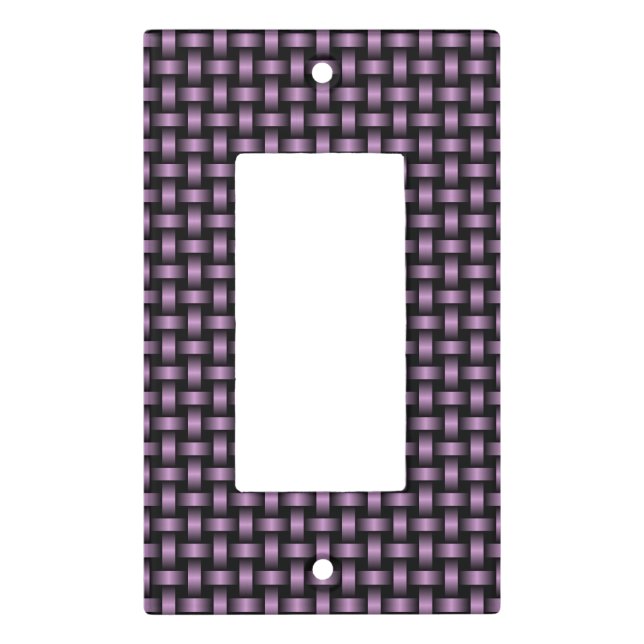Purple Black Weave Pattern Light Switch Cover (Front)
