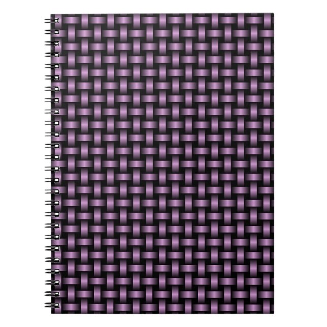 Purple Black Weave Pattern Notebook (Front)
