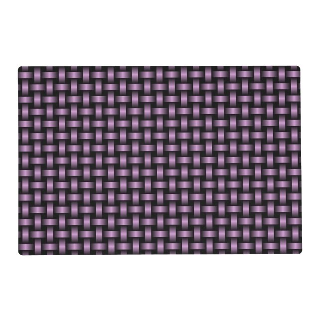 Purple Black Weave Pattern Placemat (Front)