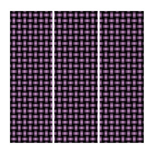 Purple Black Weave Pattern Triptych