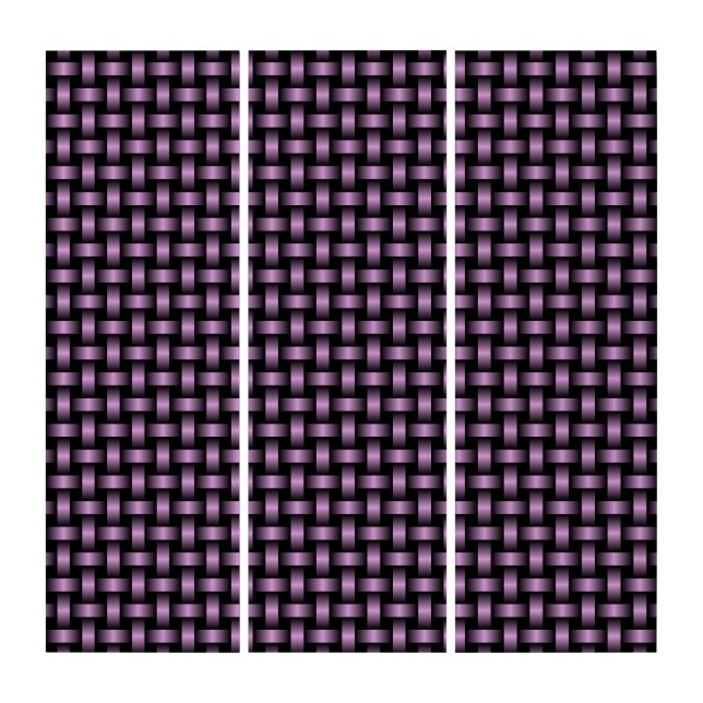 Purple Black Weave Pattern Triptych (Front)