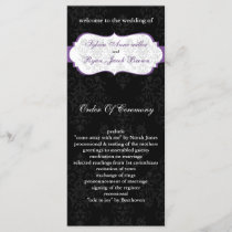purple black Wedding program