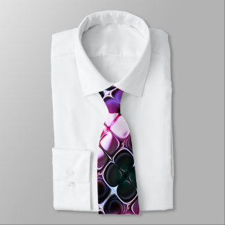 Purple Black white Unique Abstract Art Neck Tie