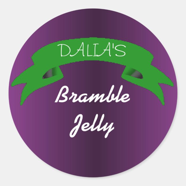 Purple blackberry bramble jelly label (Front)
