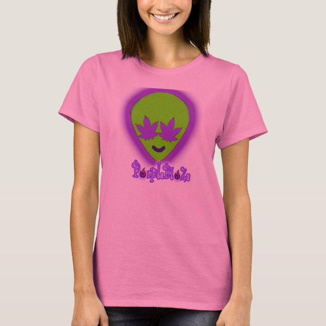 Purple BlaZe tyedye alien head shirt (Front)