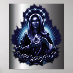 Purple Blessed Virgin Mary Print