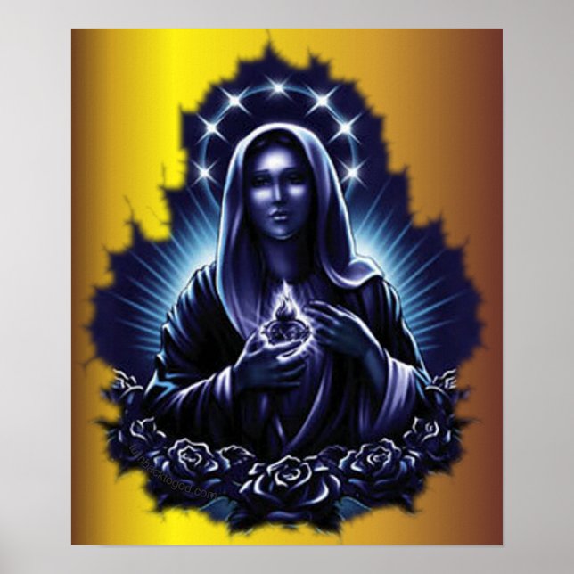 Purple Blessed Virgin Mary Print (Front)