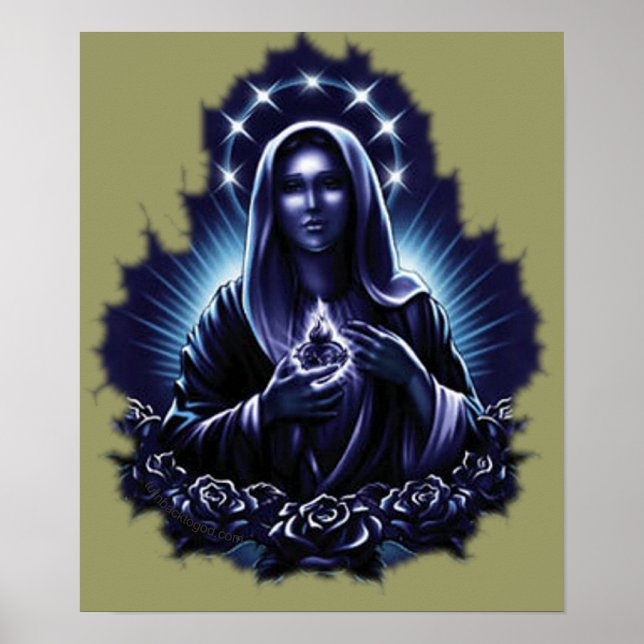 Purple Blessed Virgin Mary Print (Front)