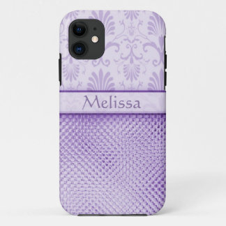 Purple Bling Effect Pattern Personalized iPhone 11 Case