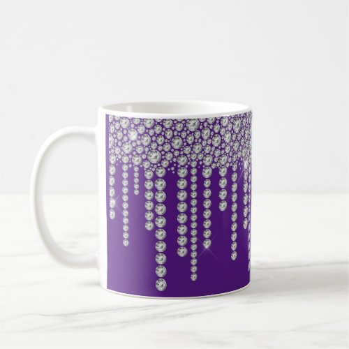 Purple Bling Girly Sparkle  Coffee Mug