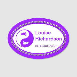 Purple Bling NAME TAG