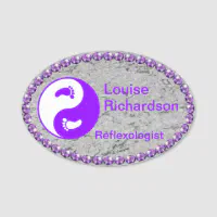 Purple Bling NAME TAG