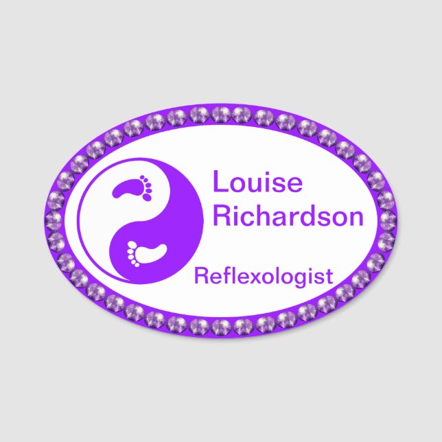 Purple Bling NAME TAG (Front)