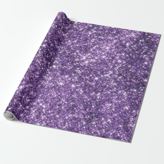 Purple bling wrapping paper (Unrolled)