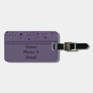 Purple Bliss Floral Luggage Tag