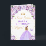 Purple Blonde Hair Girl Sweet Sixteen Birthday Card<br><div class="desc">This elegant and glamorous sweet sixteen birthday card can be personalized with a name or title such as daughter, granddaughter, niece, friend etc. The design features a beautiful princess with blonde hair in a light purple ball gown. The text combines handwritten script and modern sans serif fonts for a classy...</div>
