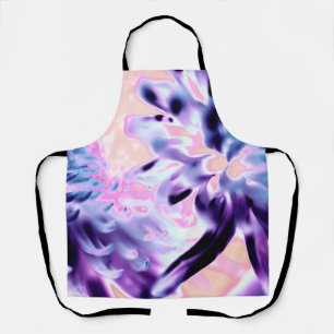 Purple Blooming Flowers All-Over Print Apron