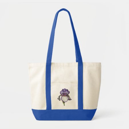 Purple Blooming Iris Tote Bag