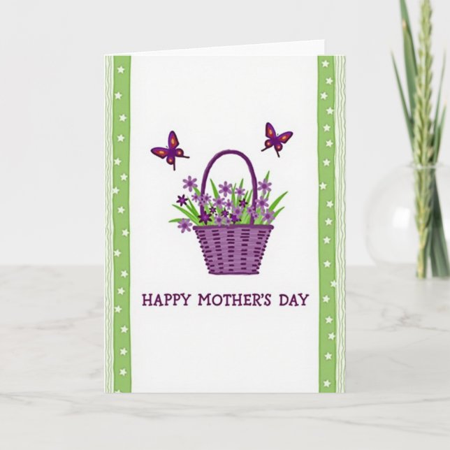 Purple Blooms Mother Day Card (Front)