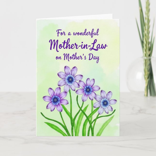 Purple Blossom Gratitude Note Card (Front)
